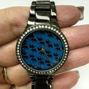 Women's African Elephant Quartz Analog Watch/ New Battery